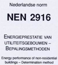 energy performance of non-residential buildings NEN 2916